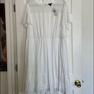 TORRID White Flutter Skater Dress